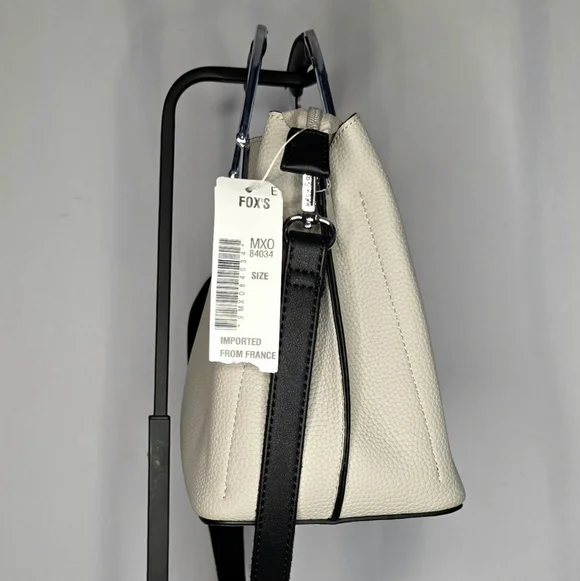 Max & Enjoy Cream Pebbled Tote Satchel | Top Handle | Adjustable Strap | NWT - Picture 7 of 9